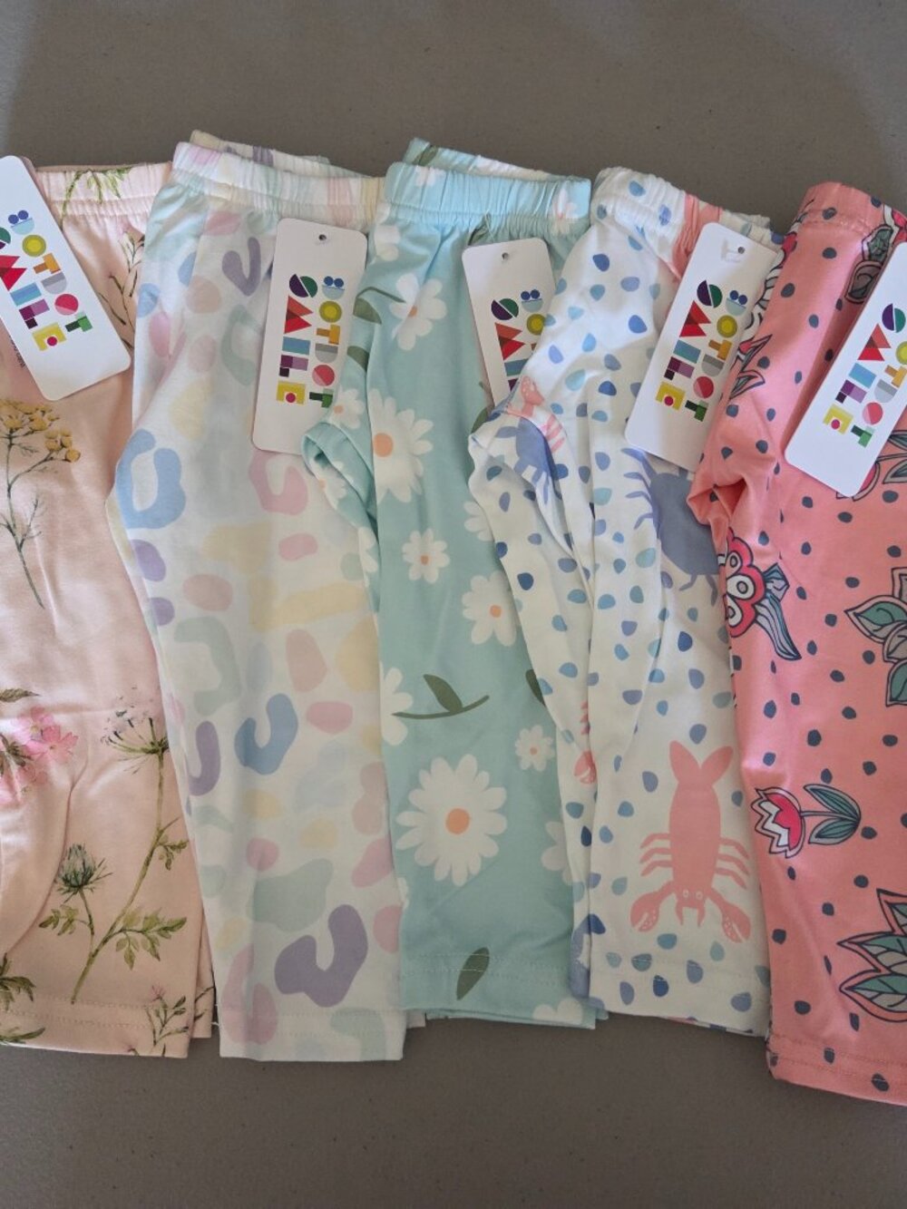Dot Dot Smile Leggings Baby Girl's 6mo-12mo 5pc Lot Bundle Stretch Pants NWT